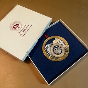 1996 White House Historical Millard Fillmore Christmas Ornament Box & Pamphlet